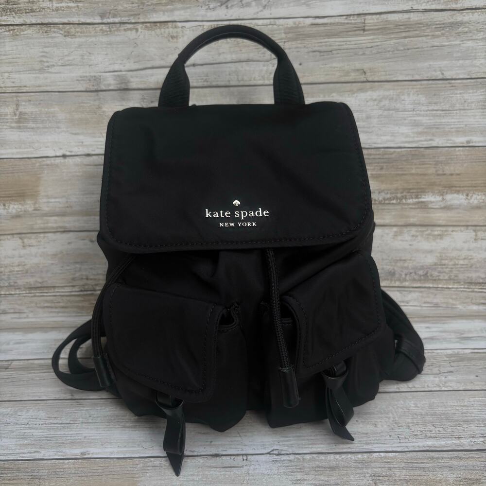 kate spade black nylon backpack